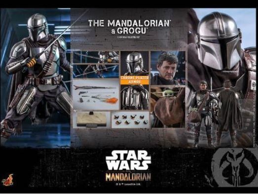 新品未開封 ホットトイズ 1/6 フィギュア　マンダロリアン＆グローグー（２体セット）　テレビ　マスターピース　スターウォーズ