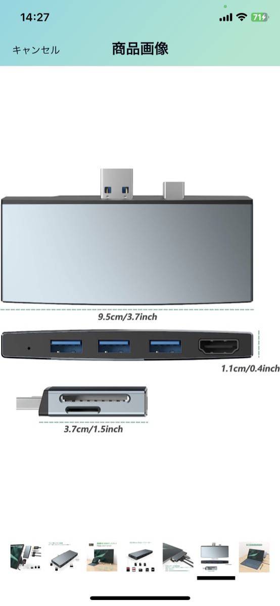 Bawanfa Surface Pro Dock, USB Hub Docking Station met Gigabit Ethernet, 4K HDMI VGA DP, 3xUSB 3.0, Audio Out, USB C, SD/TF-kaartlezer voor Surface Pro 4/Pro 5/Pro 6