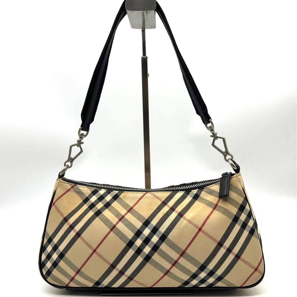 1円《美品》BURBERRY バーバリー ノバチェック ワンショルダーバッグ 