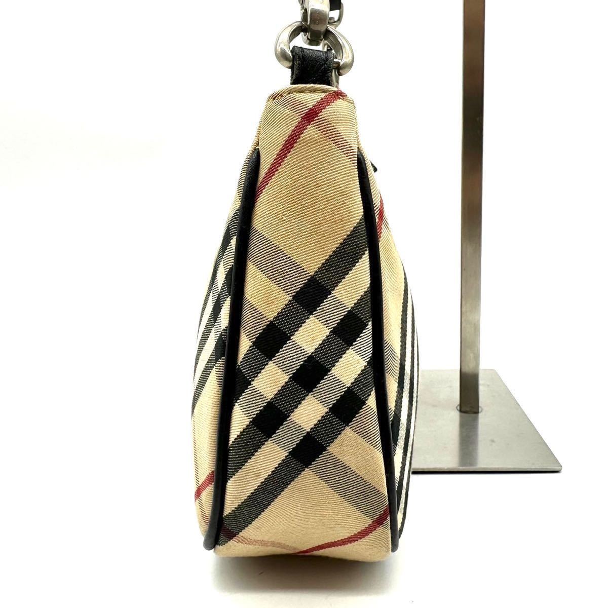 1円《美品》BURBERRY バーバリー ノバチェック ワンショルダーバッグ 
