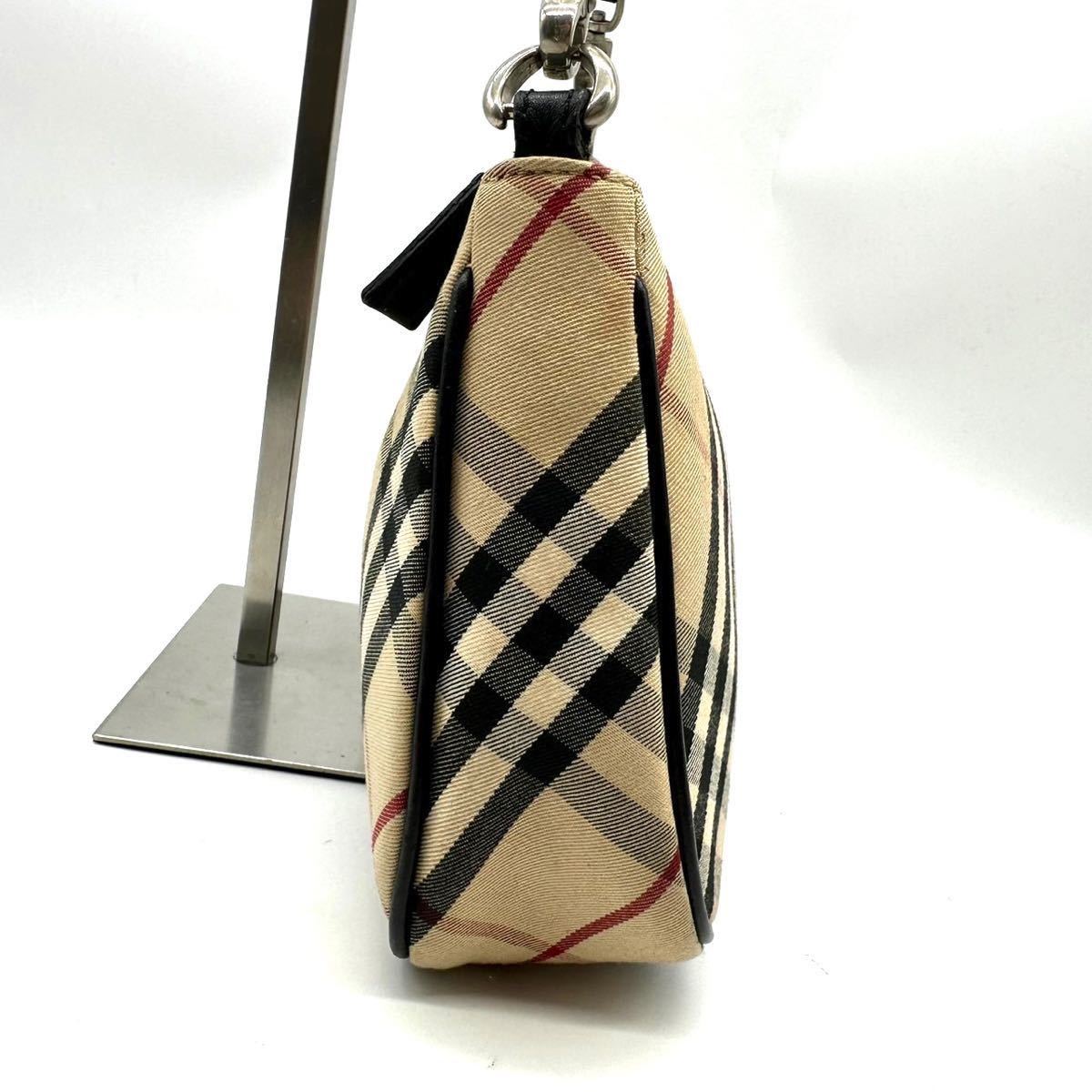 1円《美品》BURBERRY バーバリー ノバチェック ワンショルダーバッグ 