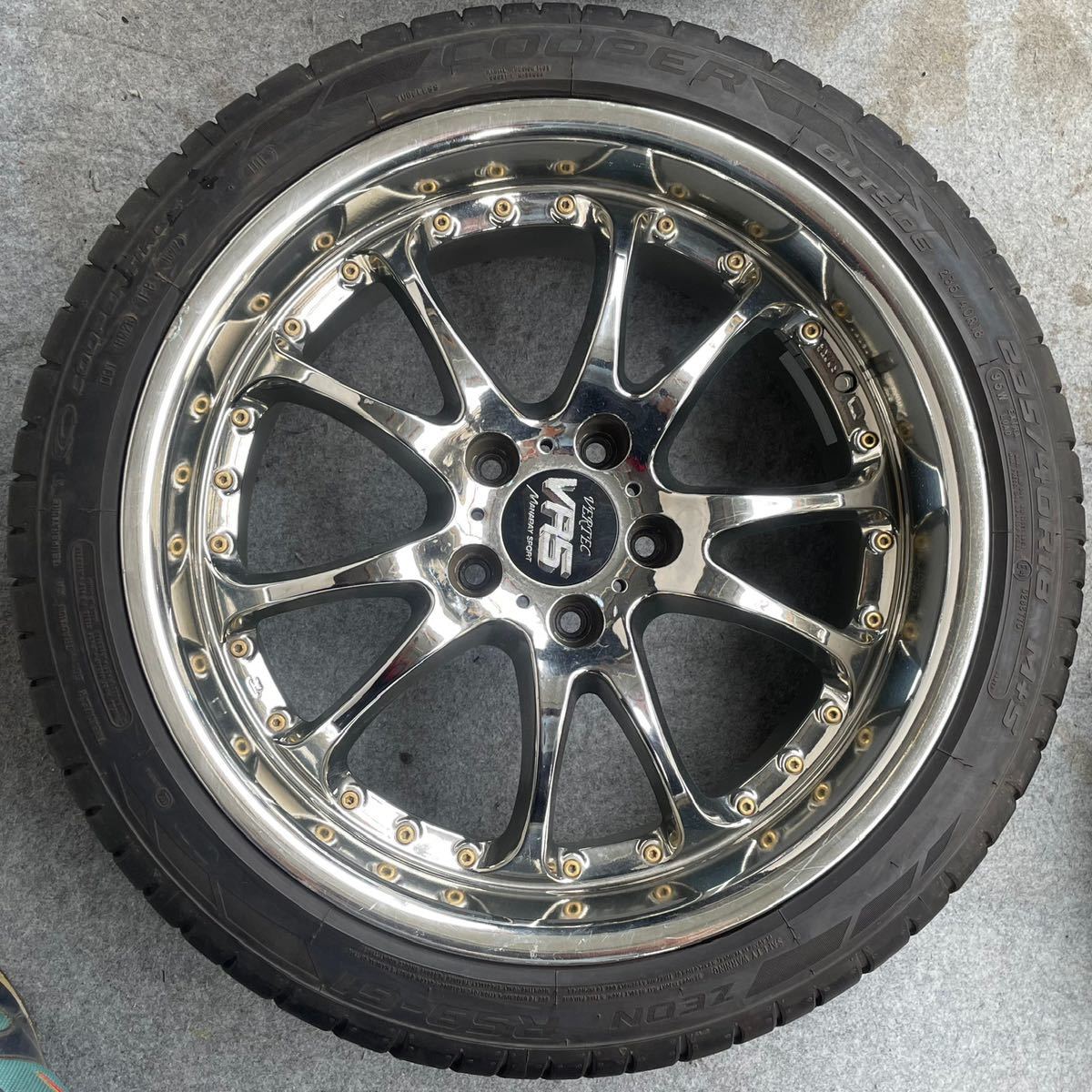 希少深リムメッキ。バリ溝。MANARAY VERTEC VR-5 VR5 18インチ×7.5J+32 
