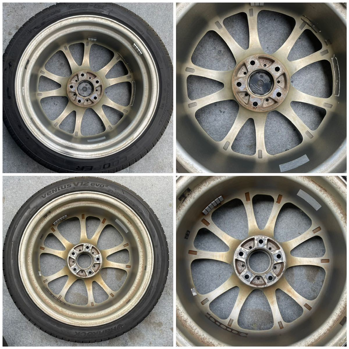 希少深リムメッキ。バリ溝。MANARAY VERTEC VR-5 VR5 18インチ×7.5J+32 