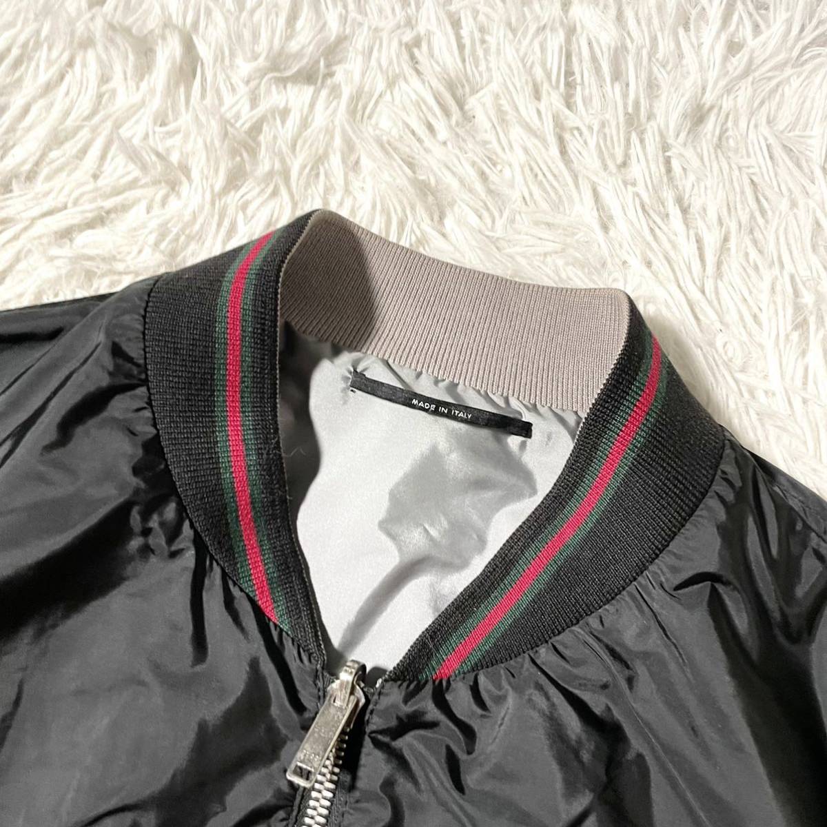 50/XL相当 リバーシブル グッチ/GUCCI ナイロンジャケット サマー 