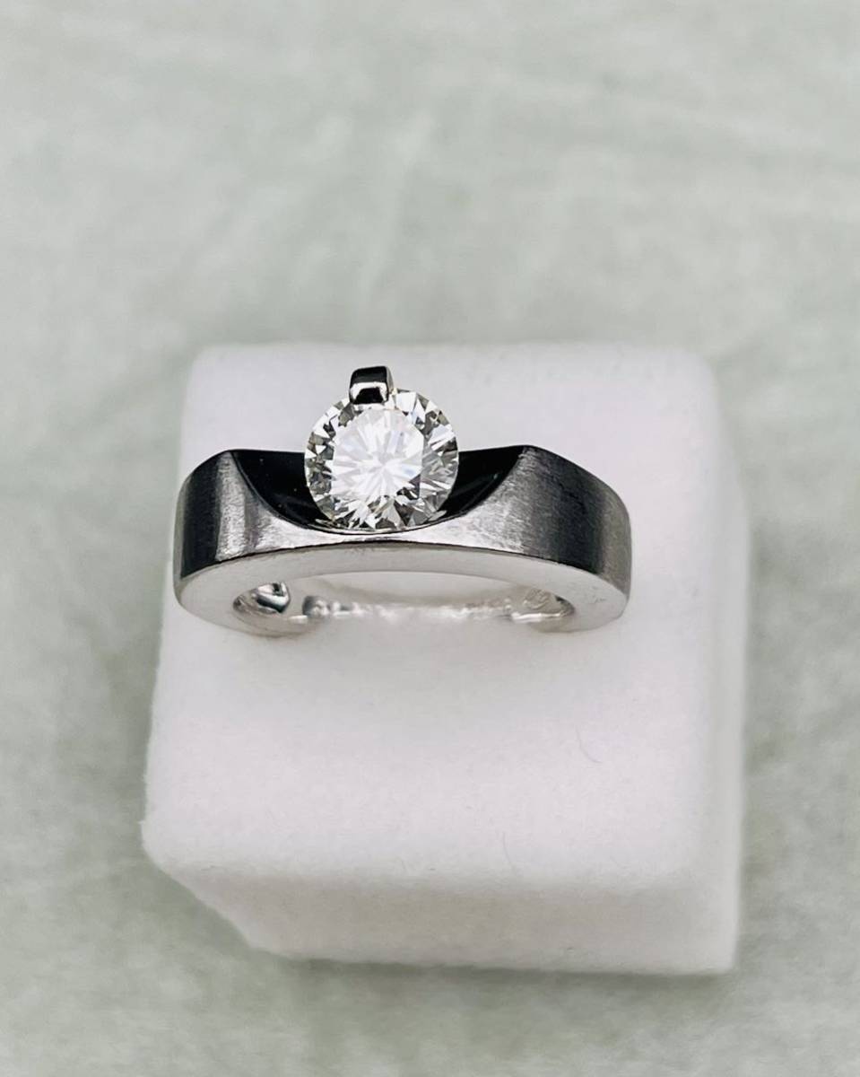 一粒ダイヤ1.11ct!! pt900プラチナ ダイヤモンド リング サイズ9号 