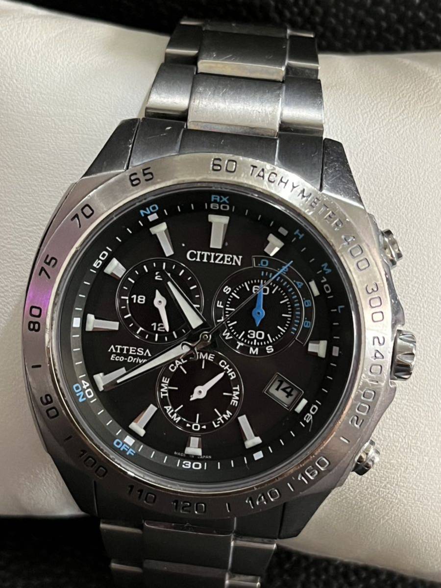 1円~CITIZEN シチズンアテッサ エコドライブ メンズ腕時計 E610-T015573 Y