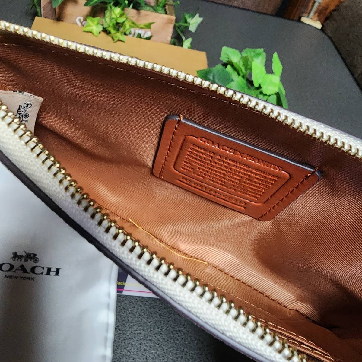 新品・未使用】COACH/コーチ×ピーナッツ CF213 ベージュ コーナー 