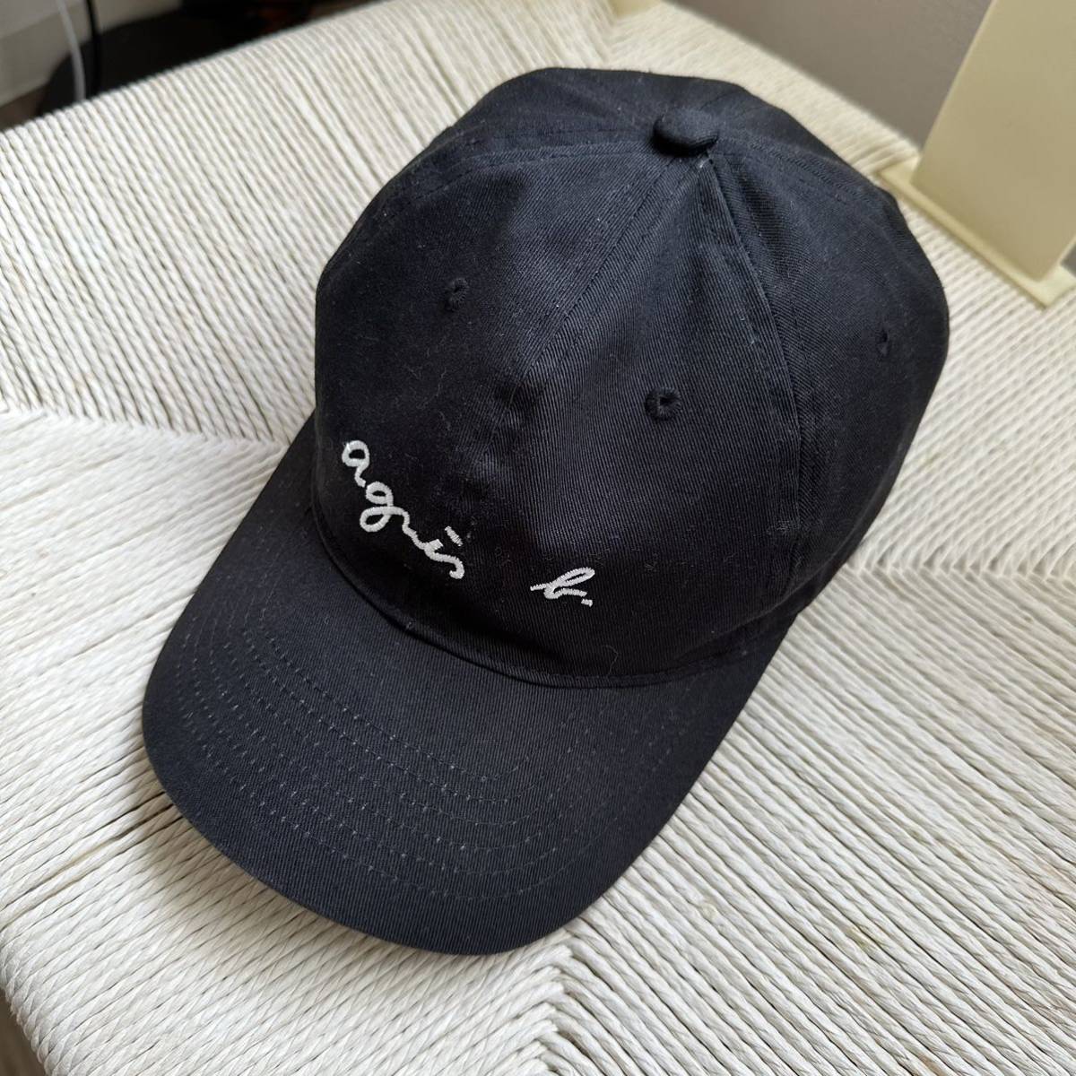 アニエスベー キャップ 黒 帽子