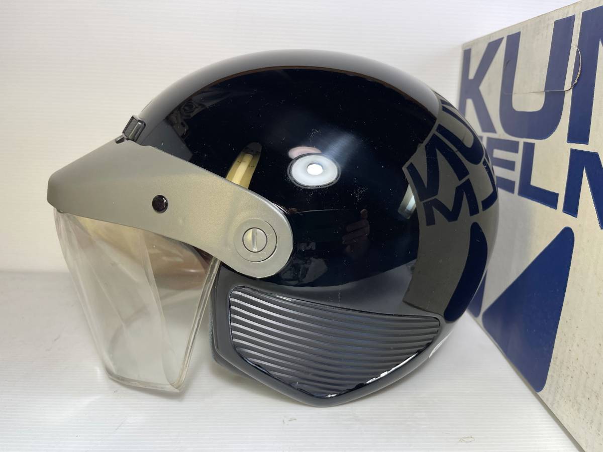 当時もの 未使用箱付 クノー ジェットヘルメット BEAT サイズL 黒 