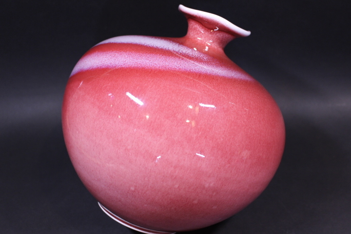 有田焼 花器 花瓶 泰明窯 前田泰昭 辰砂 花入 公式通販 赤い 日展作家