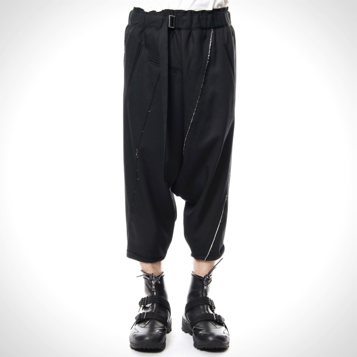 The Viridi-anne Wool gabardine sarouel pants クラッシュ サルエル パンツ COMME des GARCONS Vivienne Westwood Yohji Yamamoto Julius