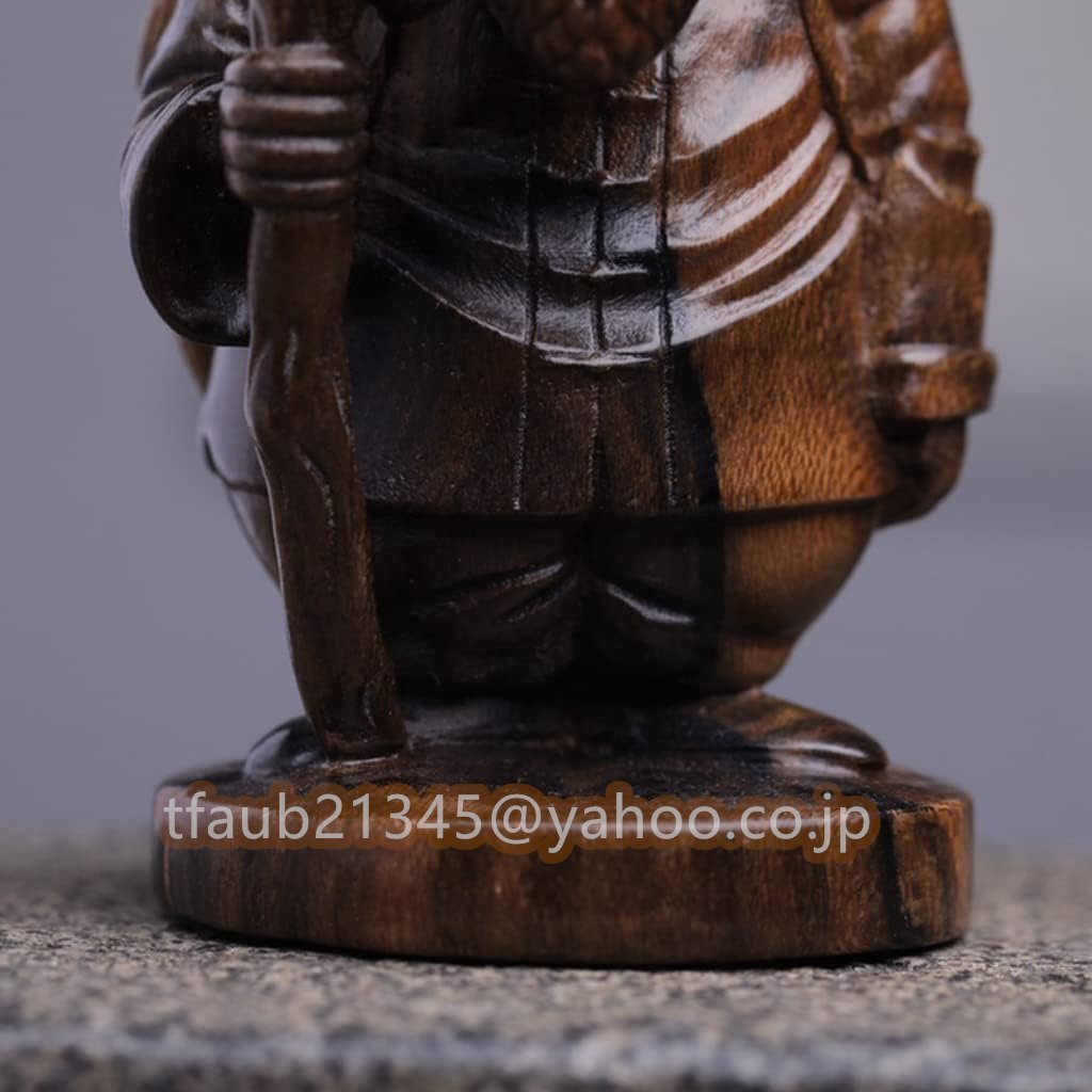 木彫り　置物 ケーリーフショップ】木彫り 置物 木製 彫刻 【亀仙人】天然木材