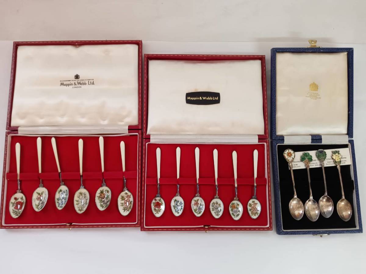 Mappin&Webb　銀製品　スプーン４本 箱付 Mappin&Webb 銀製品 スプーン4本 箱付 Yahoo!オークション [3箱
