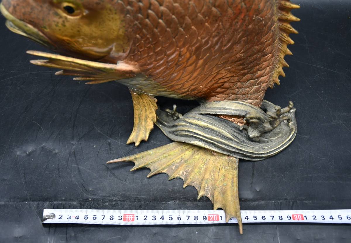 鯛 金属製 置物 縁起物 大きな鯛の置物 31センチ 鯛 縁起物 置物 (工芸品)