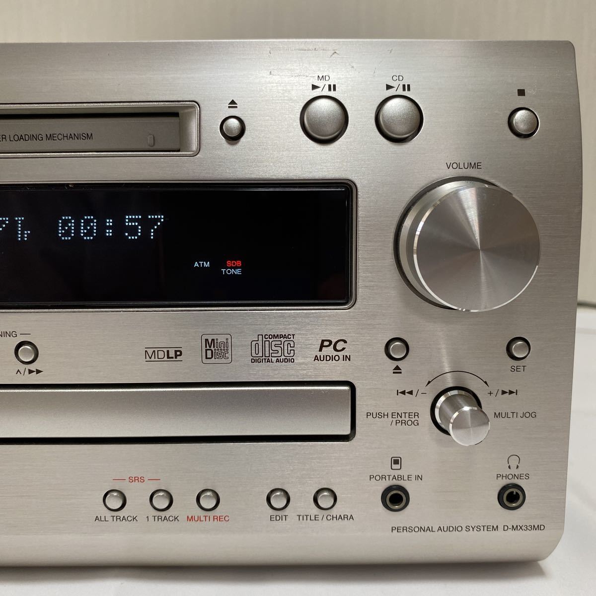 1円スタート DENON デノン D-MX33MD CD MD コンポ 本体のみ リモコン 