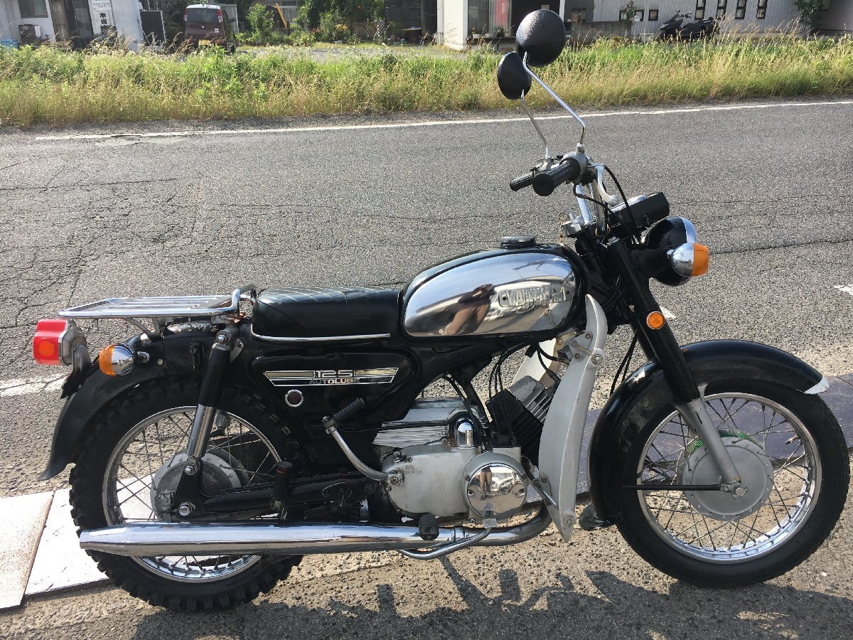 ヤマハ YA7 A7 125cc 1970年 実働 書類付き 12V セル/キック付き レストア コレクションベースにも YB125 1R0