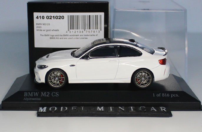 △超希少！白！世界限定816台！MINICHAMPS 1/43 BMW M2 CS Coupe 2020
