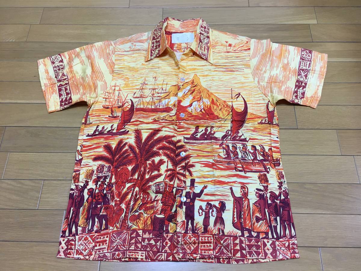 アロハシャツ コットン 70s 80s カメハメハ captain cook hawaii 