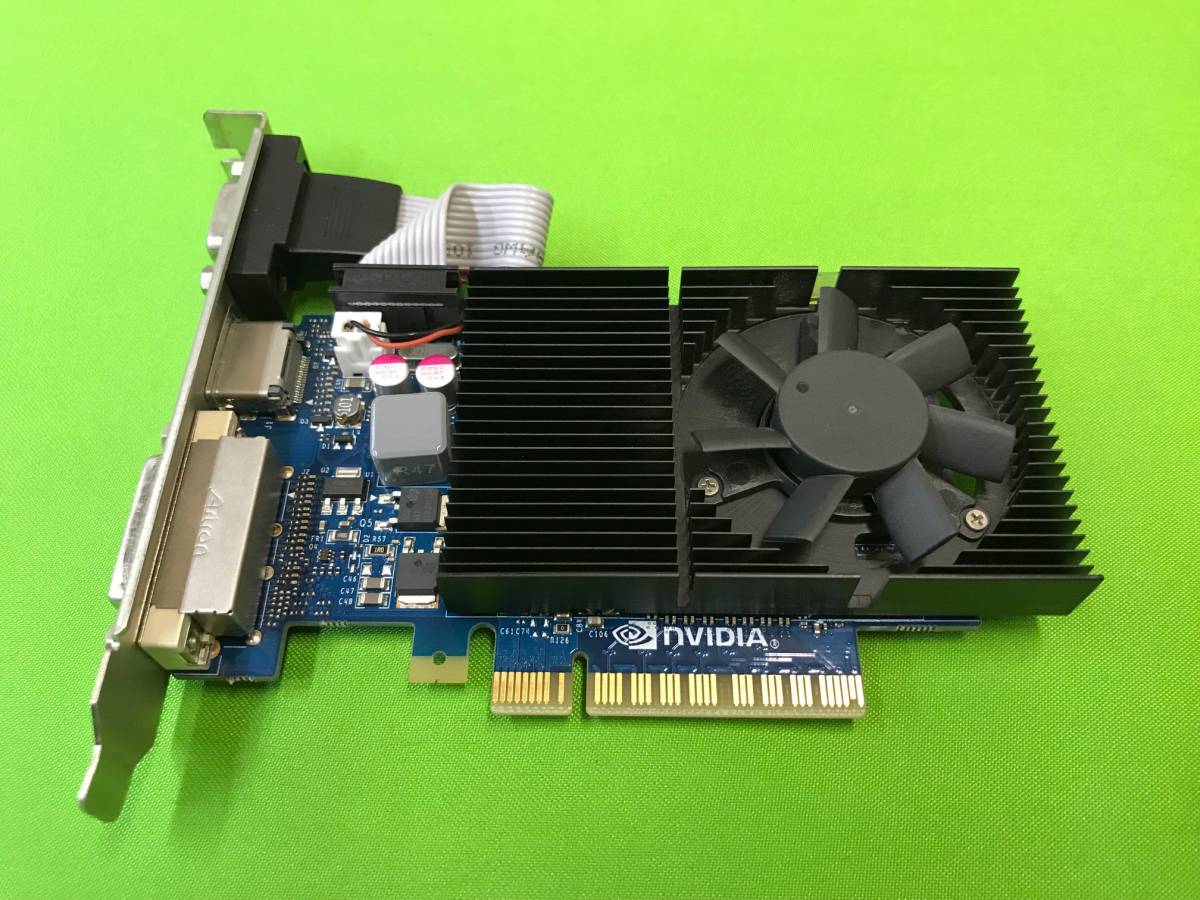 中古 ELSA GEFORCE GT 730 LP×8 1GB GD730-1GEBLS 2個セット(PCI 