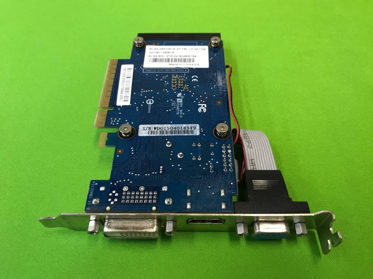 中古 ELSA GEFORCE GT 730 LP×8 1GB GD730-1GEBLS 2個セット(PCI 