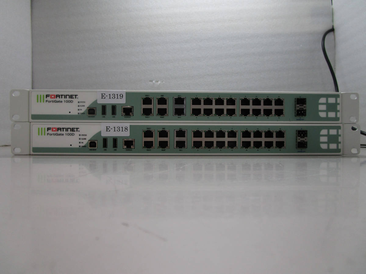 2台セット】FORTINET FORTIGATE-100D Model:FG-100D 動作確認済 初期化