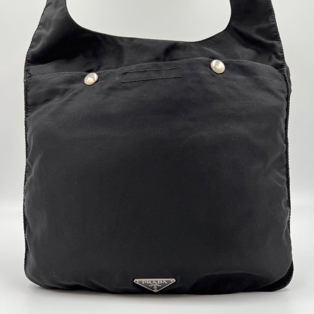 1円 極 PRADA プラダ 三日月型 ショルダーバッグ クロスボディー 