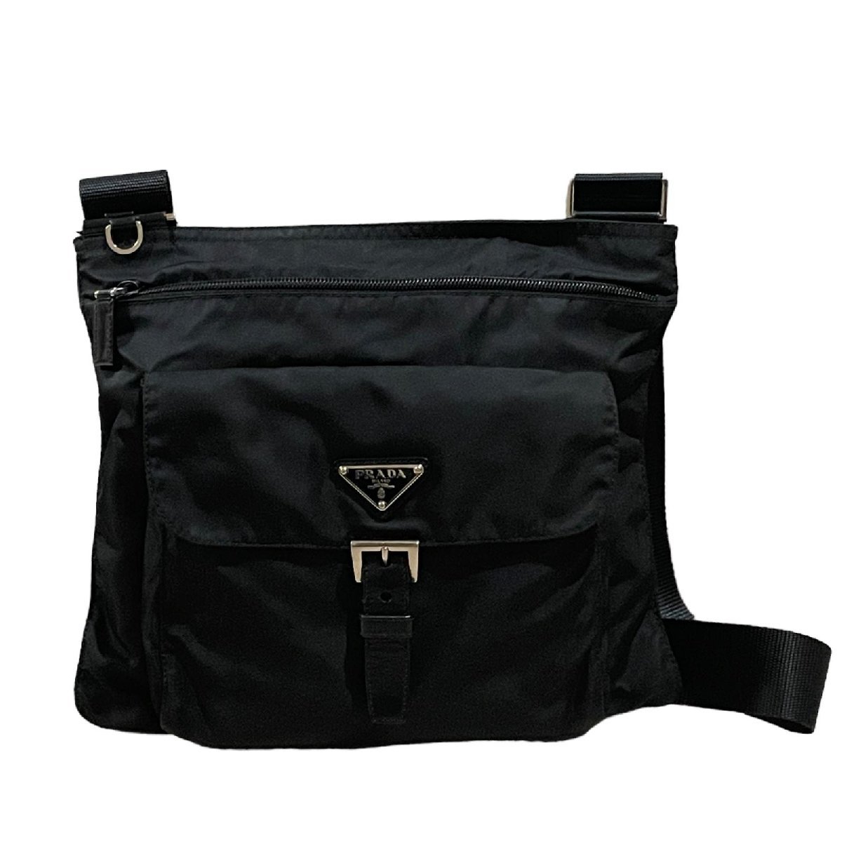 PRADA プラダ ショルダーバッグ ナイロン ブラック 三角プレート