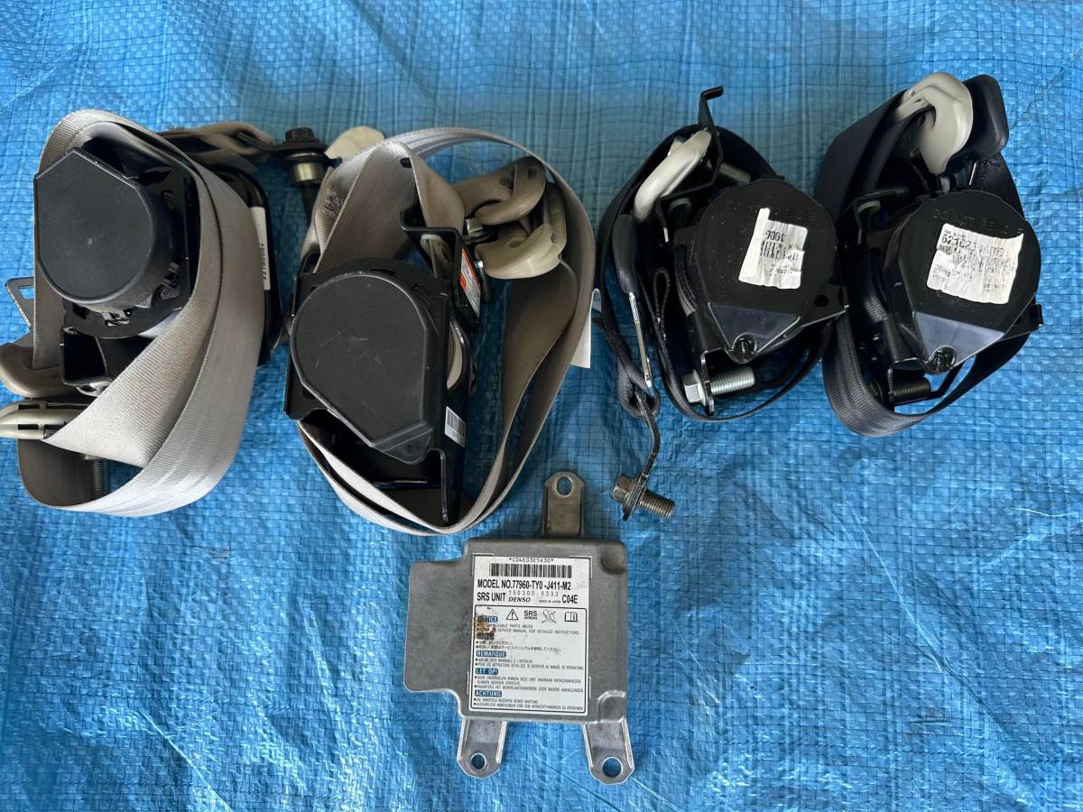 N-BOX JF1 シートベルト　前後左右４本、エアバックCPUセット　動作確認済