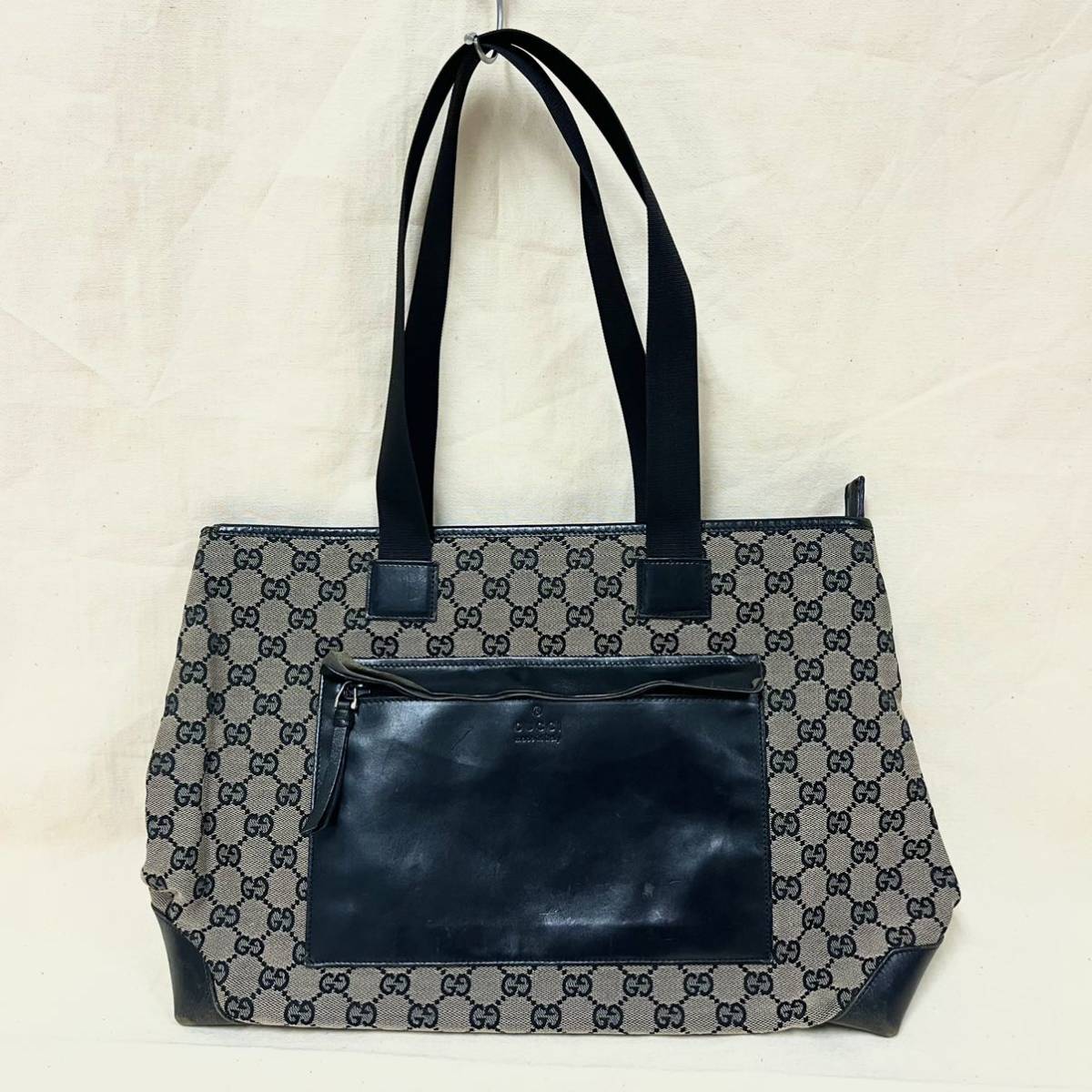 GUCCI グッチ ショルダーバッグ GG柄 ジャガード レザー ハンドバッグ 