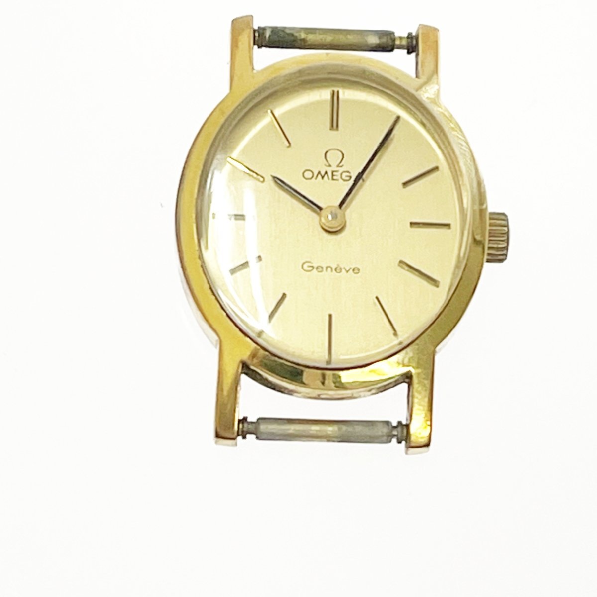 1円スタート】【箱付き】OMEGA オメガ ジュネーブ GP×SS オーバル