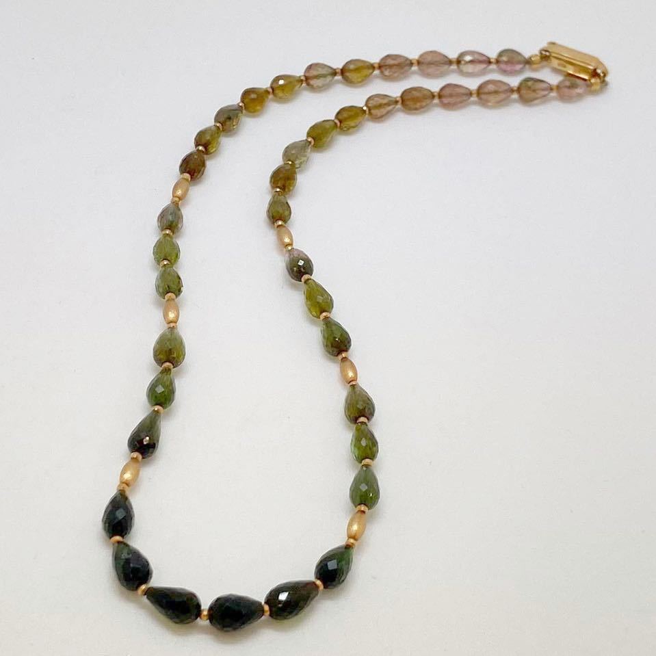 Ambrose!!［ K18天然トルマリンネックレス44cm 18.1g tourmaline