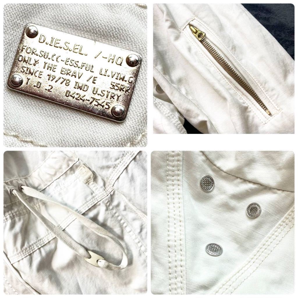 ✨極美品 定価6.8万✨ ラムレザー ○DIESEL スタジャン グレー L