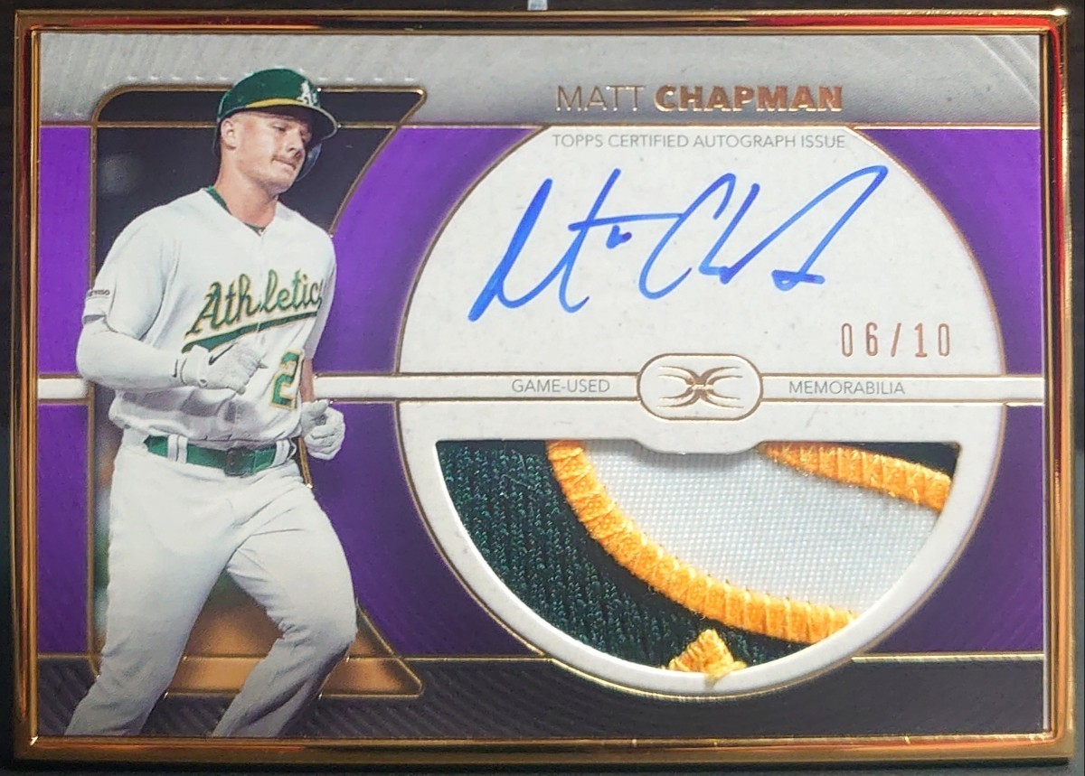 Topps definitive MATT CHAPMAN framed auto patch 10枚限定 直筆 