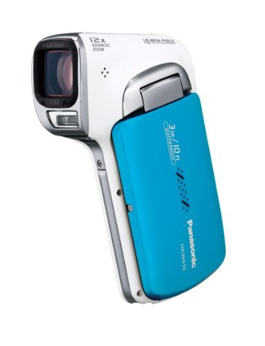 パナソニック 防水デジタルムービーカメラHX-WA10 オーシャンブルー HX-WA10-A(中古品)