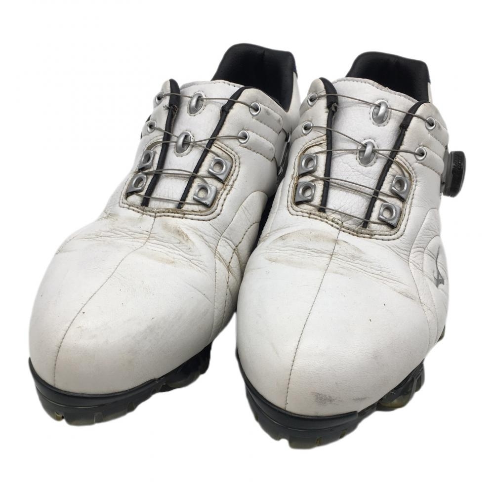 ミズノ ゴルフシューズ 白×ネイビー ジェネム 51GQ160022 BOA メンズ 24.5 ゴルフウェア MIZUNO