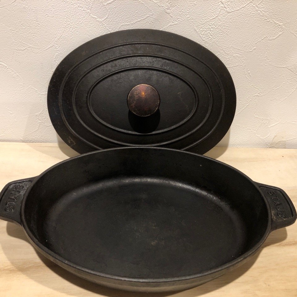 STAUB ストウブ オーバル 23cm 両手鍋 フランス（管理番号001）