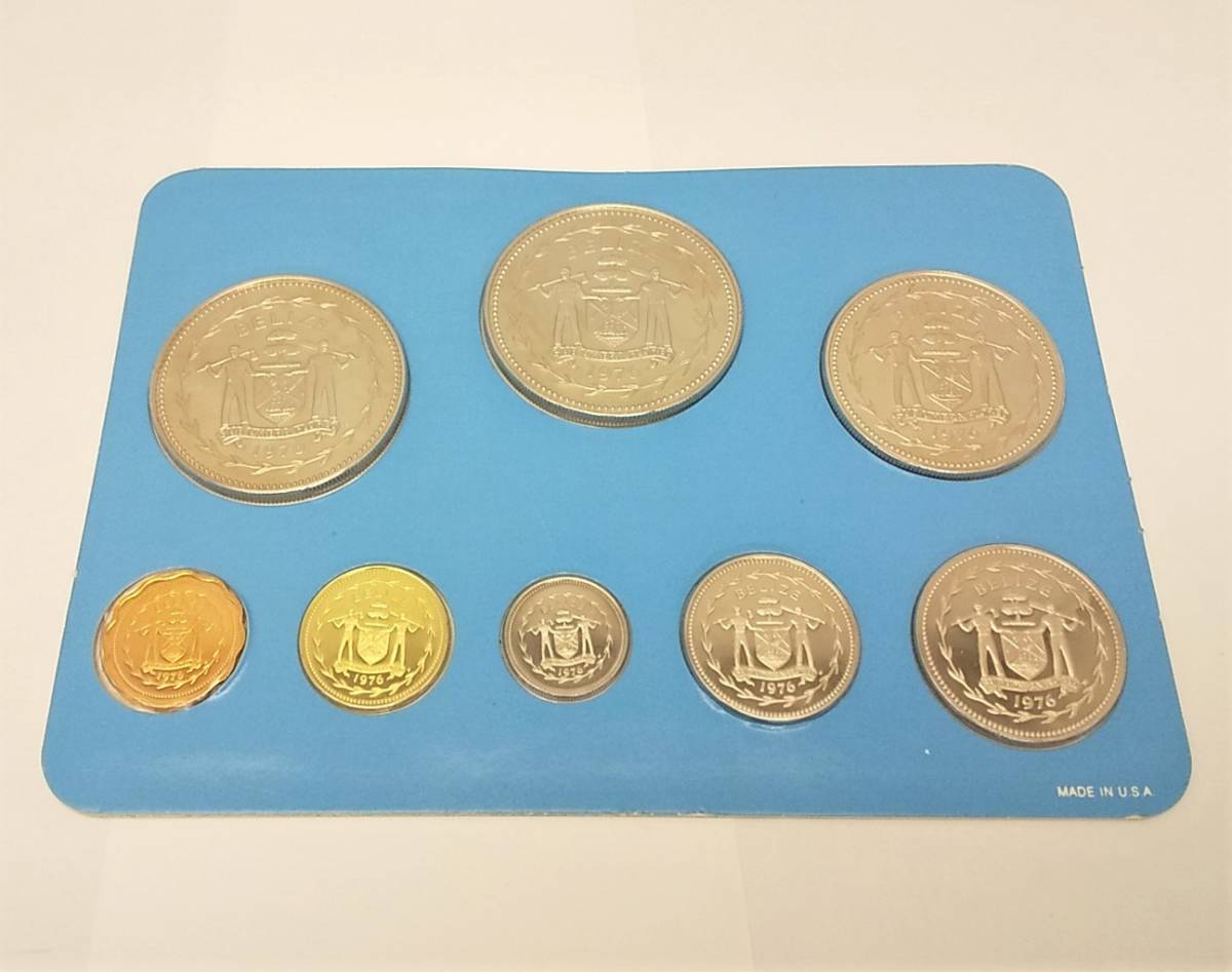 コイン ベリーゼ 1976 プルーフ セット 8種 フランクリン・ミント認定