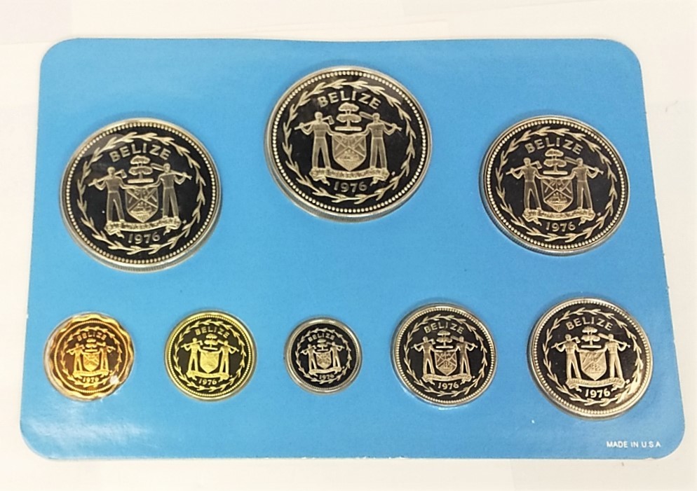 コイン ベリーゼ 1976 プルーフ セット 8種 フランクリン・ミント認定