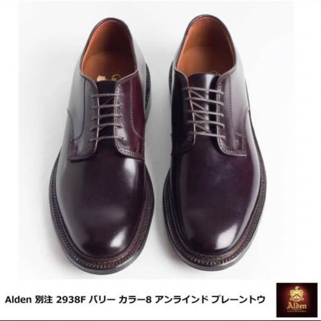 希少 ALDEN 2938F アンラインド 10D コードバン #8 990 バーガンディ