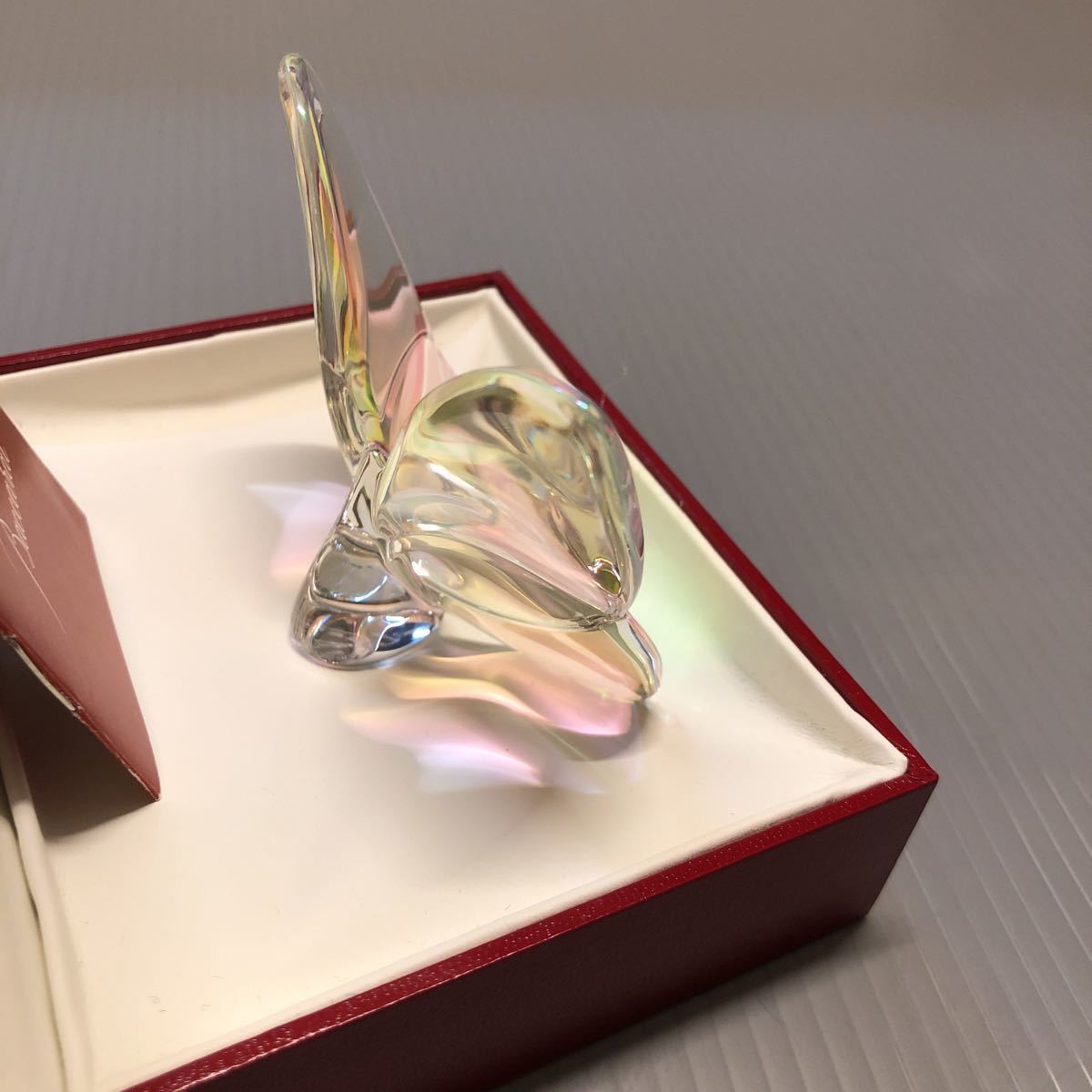 ラッキーバタフライ バカラ 未使用Baccarat レッド オブジェ バカラ