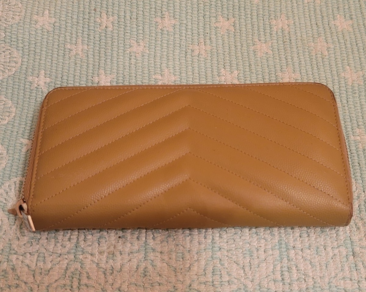 サンローラン 長財布 ラウンドファスナー モノグラム ジップ YVES 