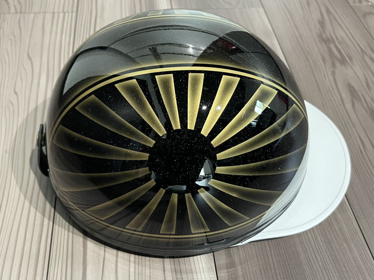 富士日章 コルク半 ヘルメット 旧車會 暴走族 三段シート ロケット  