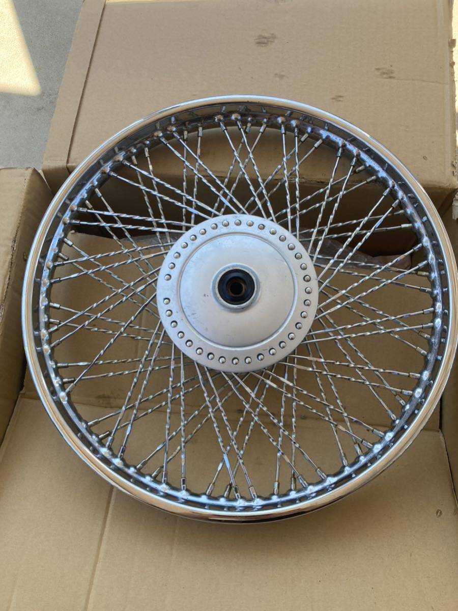 【ツイストスポーク】カブ用　フロントホイール　チョッパー　スーパーカブc50 c70 c90