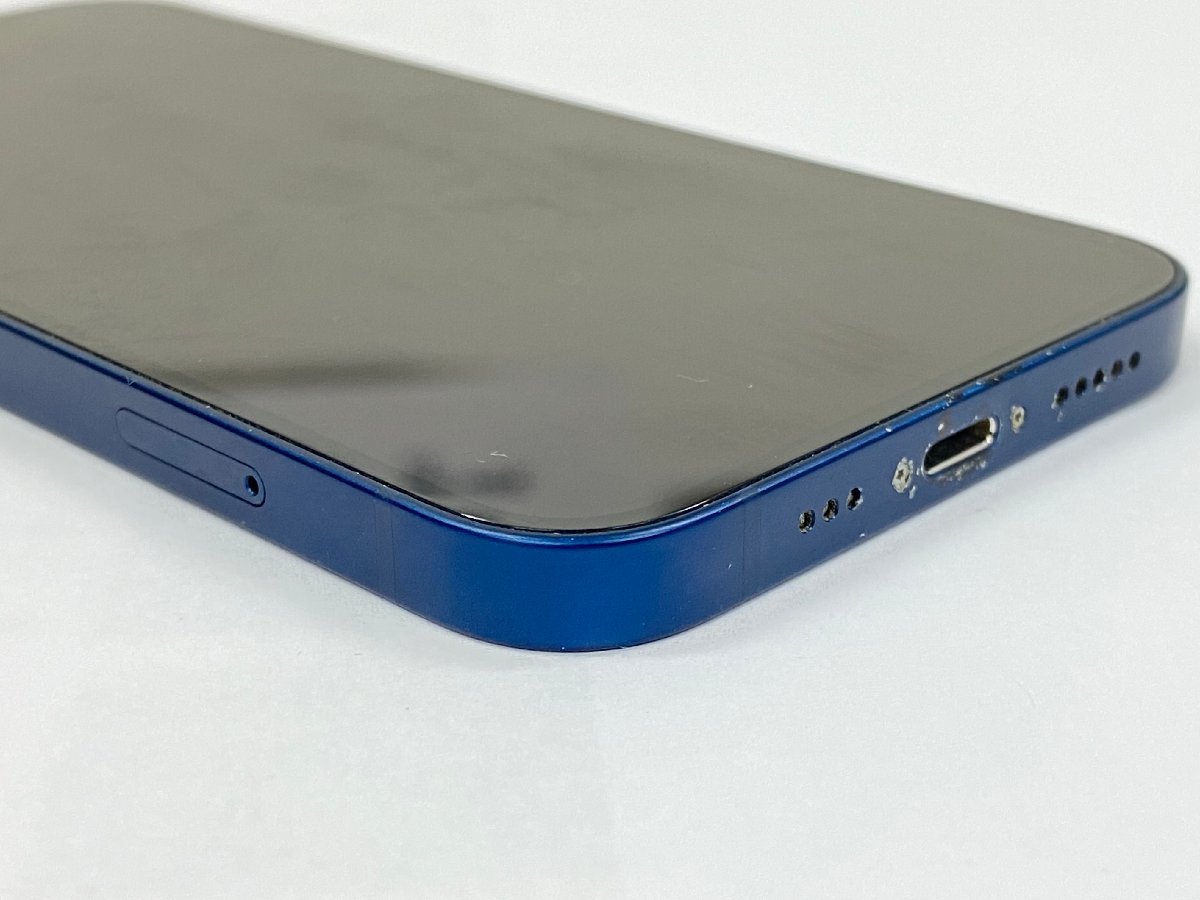 限定セール，品質保証 SIMフリー iPhone12 2568GB ブルー バッテリー