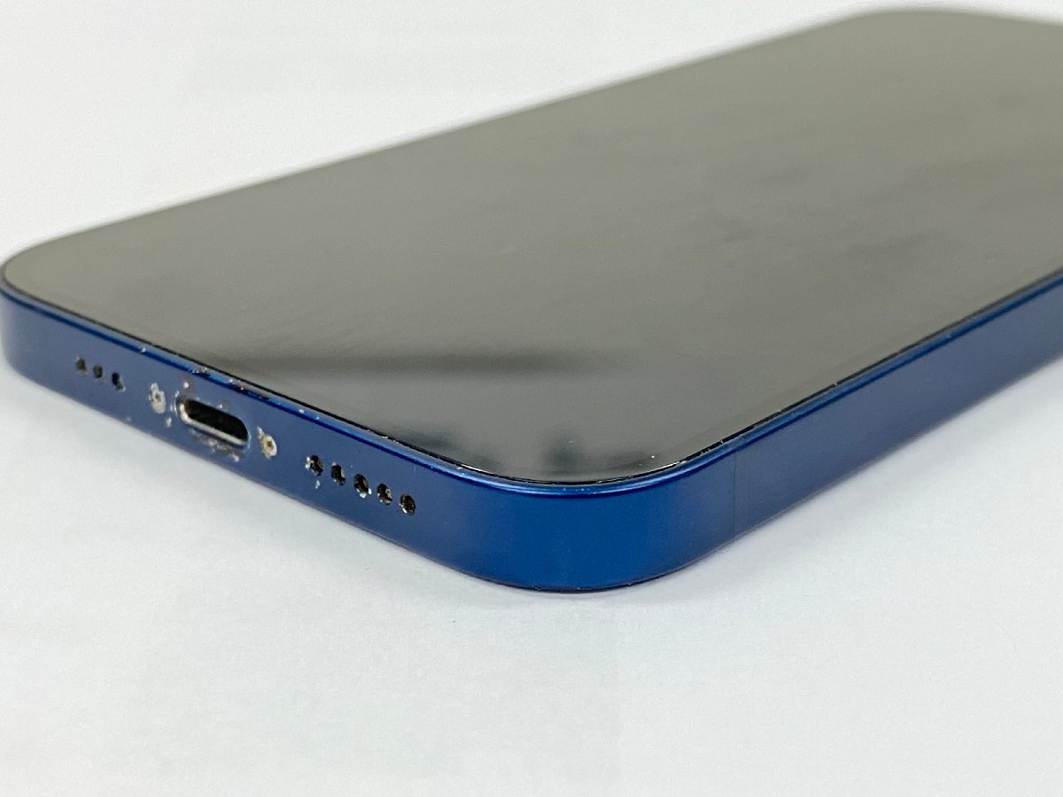 限定セール，品質保証 SIMフリー iPhone12 2568GB ブルー バッテリー