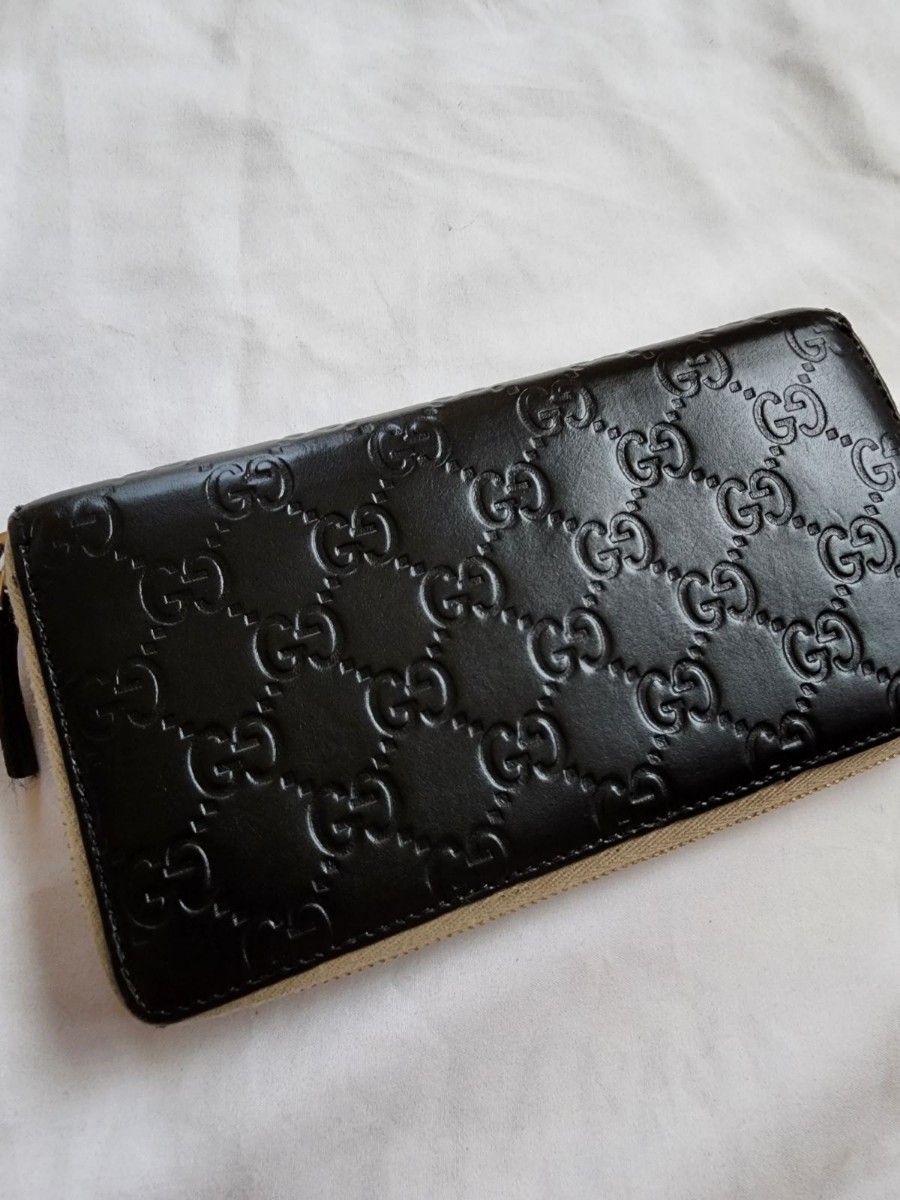 美品　グッチ　 ジップアラウンドウォレット　イントレチャート 長財布　