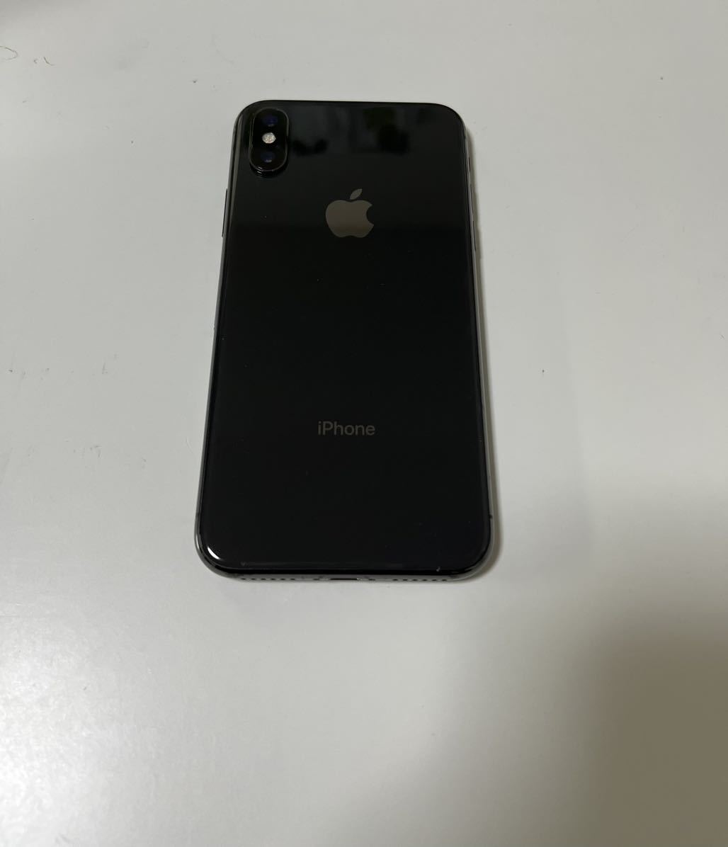 美品 国内版 SIMフリー iPhoneX 64GB グレー バッテリー容量100% 交換済み