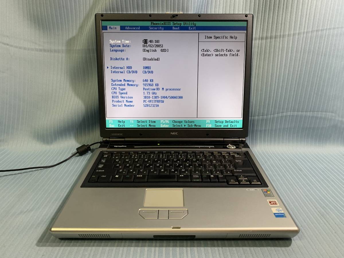 VersaPro NEC - VY17F⁄RF-W | ジャンクNEC ノートPC メルカリ