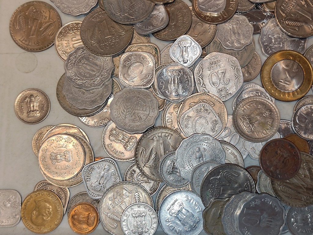 1円スタート】インド ルピー硬貨他 おまとめ 約0.6㎏