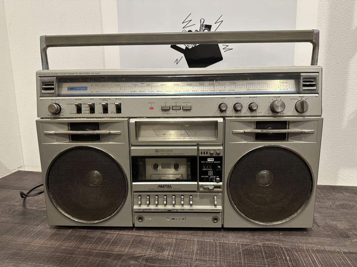 中古】ラジカセ National ナショナル RX-5650 ステレオラジオカセット